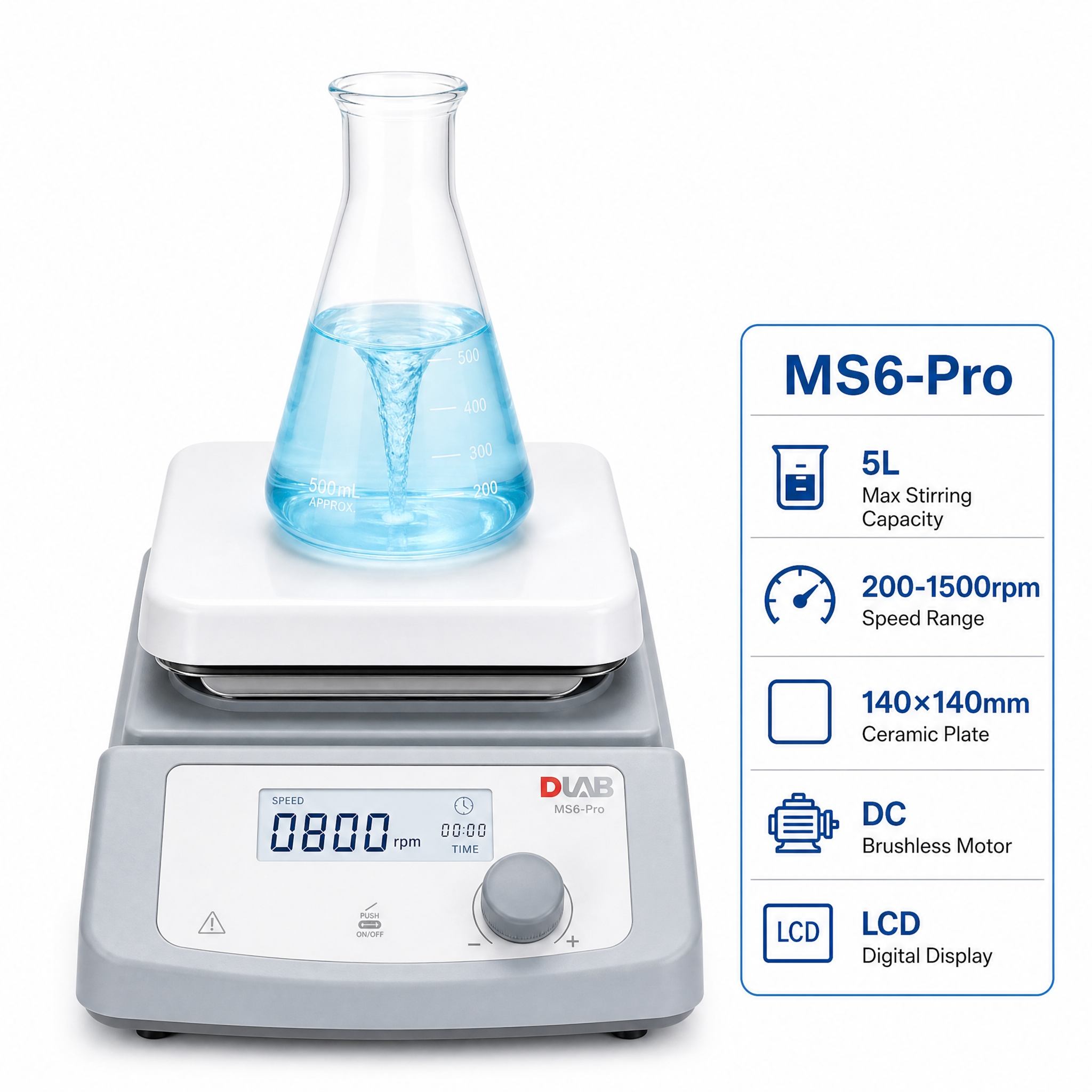 H026b998a6f03485c891ec3880982aa0c4 Magnetic Hotplate Stirrer 5L,1500rpm - Image 1