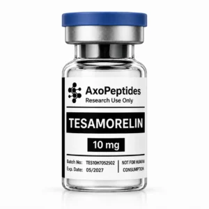 Tesamorelin 10mg UK peptides research vial by AxoPeptides