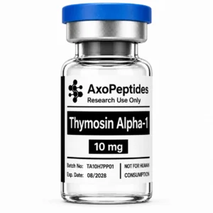 Thymosin Alpha-1 10mg UK peptides research vial by AxoPeptides